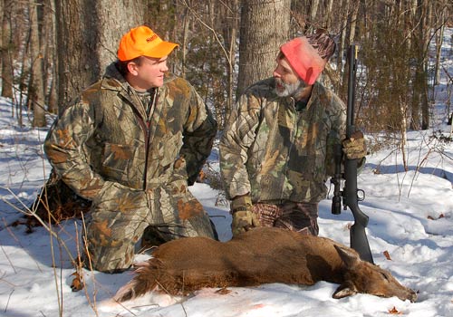 Craig Gunn and Bruce Ingram with deer at Botetourt County hunt